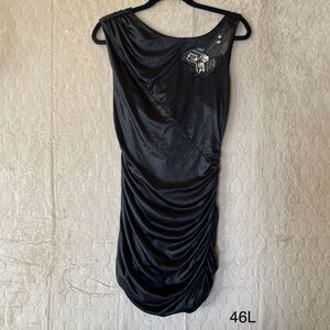 Y2K Do & Be‎ Embellished Black Sleeveless Dress Sz L Whimsigoth